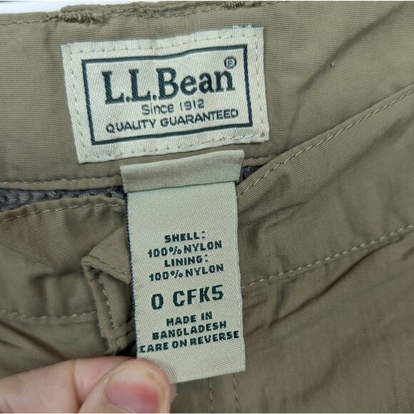 L.L. Bean Mens Shorts Vintage Tan Khaki Outdoor Cargo Shorts Size L - Picture 7 of 7